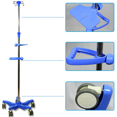 Paslanmaz Çelik Yer Tipi İnfüzyon Standı